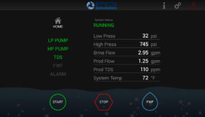 fci watermakers product multi-function display
